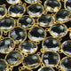 10 Pcs Beautiful Crystal Quartz 925 Sterling Vermeil Gemstone Faceted Round Shape Double Bail Connector  -21mmx15mm SS998 - Tucson Beads