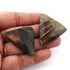 2  Pcs Amazing Labradorite Faceted Cabochon Spectrolite - Triangle Shape Multi Fire Loose Gemstone -29mmx41mm  LGS126