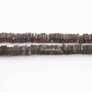 1 Long  Strand Gray Moonstone Heshi Smooth Briolettes  -Square Shape  Briolettes  5mm- 16 Inches BR1853 - Tucson Beads