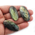 6 Pcs Amazing Labradorite Faceted Cabochon Spectrolite - Oval Shape Multi Fire Loose Gemstone -41mmx19mm  LGS111