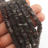 1 Long  Strand Gray Moonstone Heshi Smooth Briolettes  -Square Shape  Briolettes  5mm- 16 Inches BR1853