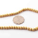 5 Strands AAA Quality Brush Round Balls 24K Gold Plated on Copper - Round Matt Finish Balls Beads 6mm 8 Inch GPC598 - Tucson Beads