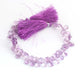 1 Strand Pink Amethyst Faceted Briolettes - Pear Shape Briolettes  8mmx6mm-12mmx7mm - 8.5 Inches BR02744 - Tucson Beads