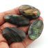 4 Pcs Amazing Labradorite Faceted Cabochon Spectrolite - Oval Shape Multi Fire Loose Gemstone -40mmx17mm  LGS113