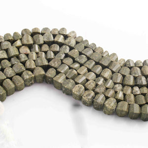 1  Strand Green  Jasper Faceted  Briolettes  - Fancy  Briolettes  -8mm-10mm-8 Inches BR01606 - Tucson Beads