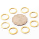 10 PCS Round Charm With Big Hole - Round Charm With Big Hole in 24k Gold Plated 15mm - GPC594 - Tucson Beads