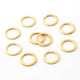 10 PCS Round Charm With Big Hole - Round Charm With Big Hole in 24k Gold Plated 15mm - GPC594 - Tucson Beads