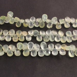 1 Strand Prehnite Faceted Briolettes - Pear Shape Briolettes  13mmx8mm- 8.5 Inches BR02754 - Tucson Beads