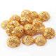 11 PCS 24k Gold Plated Designer Copper Casting Half Cap Beads - Jewelry Making- 20mmx8mm  GPC025 - Tucson Beads