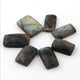 7 Pcs Amazing Labradorite Faceted Cabochon Spectrolite - Rectangle Shape Multi Fire Loose Gemstone -23mmx16mm  LGS110 - Tucson Beads