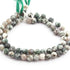 1 Strand Natural Green Moss Agate Faceted Round Beads Briolettes- Round ball beads 8mm 9 Inches BR2335