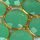 8 Pcs  Aqua Chalcedony 925 Sterling Vermeil Gemstone Faceted Round Shape Single Bail Pendant -18mmx15mm SS965 - Tucson Beads