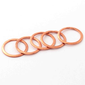 10 Pcs Solid Copper Link Charm Rose Gold Round Circle Copper Link 23mm -Great For Earrings GPC648 - Tucson Beads