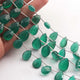 1 Strand Green Onyx  Faceted Briolettes - Pear Drop Briolettes - 18mmx12mm-12mmx9mm - 9 Inches BR02740 - Tucson Beads