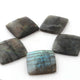 5 Pcs Amazing Labradorite Faceted Cabochon Spectrolite - Square Shape Multi Fire Loose Gemstone -34mmx32mm   LGS114 - Tucson Beads