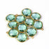 12 Pcs Beautiful Apatite 925 Sterling Vermeil Gemstone Faceted Round Shape Single Bail Pendant -18mmx15mm SS290