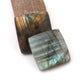 5 Pcs Amazing Labradorite Faceted Cabochon Spectrolite - Square Shape Multi Fire Loose Gemstone -34mmx32mm   LGS114 - Tucson Beads