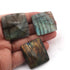5 Pcs Amazing Labradorite Faceted Cabochon Spectrolite - Square Shape Multi Fire Loose Gemstone -34mmx32mm   LGS114