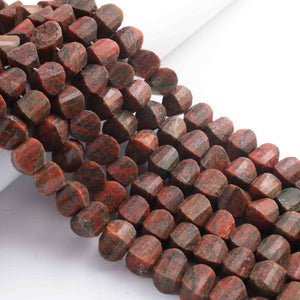 1  Strand Red  Jasper Faceted  Briolettes  - Fancy  Briolettes  -10mm-10.5 Inches BR01603 - Tucson Beads