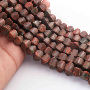 1  Strand Red  Jasper Faceted  Briolettes  - Fancy  Briolettes  -10mm-10.5 Inches BR01603 - Tucson Beads