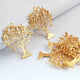 5 Pcs Designer Tree Pendant 24k Gold Plated Copper ,Tree of Life Pendant,Jewelry Making,Copper ,Making 61mmx52mm BulkLot GPC129 - Tucson Beads