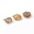 4  Pcs Mix Stone  Faceted Assorted Shape 24k Gold Plated Pendant & Connector - 22mmx15mm-  PC457