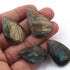 11 Pcs Amazing Labradorite Faceted Cabochon Spectrolite - Pear Shape Multi Fire Loose Gemstone -33mmx25mm-39mmx25mm  LGS093