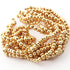 5 Strands AAA Quality Plain Smooth Balls 24K Gold Plated on Copper - Plain Smooth Balls 5mmx4mm-5mmx5mm 7.5 Inch Strand GPC1023