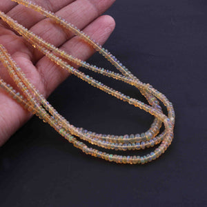 1 Strand Natural Ethiopian Welo Opal Smooth Roundels Beads - Opal Roundels 3mm-4mm 16 Inch  BR0882 - Tucson Beads