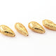 1 Strand 24k Gold Plated Designer Copper Casting Pear Drop Beads - Jewelry - 31mmx17mm 8.5 Inches GPC148 - Tucson Beads