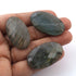 5 Pcs Amazing Labradorite Faceted Cabochon Spectrolite - Oval Shape Multi Fire Loose Gemstone -38mmx22mm-35mmx22mm   LGS087