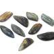 9 Pcs Amazing Labradorite Faceted Cabochon Spectrolite - Assorted Shape Multi Fire Loose Gemstone -39mmx15mm-30mmx13mm  LGS101 - Tucson Beads