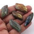9 Pcs Amazing Labradorite Faceted Cabochon Spectrolite - Assorted Shape Multi Fire Loose Gemstone -39mmx15mm-30mmx13mm  LGS101