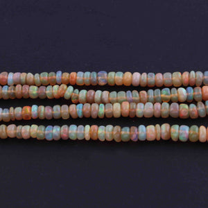 1 Long Strand Ethiopian Opal Smooth Roundels - Ethiopian Roundels Beads 3mm-5mm 13 Inch BR1787 - Tucson Beads