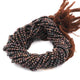 5 Long Strands Black Spinel Brown Coated Rondelles Faceted Beads - Brown Coated Rondelles - 3mm 12 inch RB417 - Tucson Beads