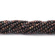 5 Long Strands Black Spinel Brown Coated Rondelles Faceted Beads - Brown Coated Rondelles - 3mm 12 inch RB417 - Tucson Beads