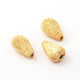 1 Strand 24k Gold Plated Designer Copper Casting Pear Drop Beads - Jewelry - 19mmx12mm 8 Inches GPC1028 - Tucson Beads
