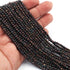 AAA Black Spinel Brown Coated Micro Faceted - - 3mm  Beads RB417