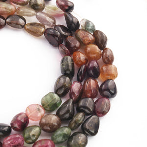 1 Strand Multi Tourmaline Smooth Briolettes  - Assorted Shape Briolettes  14mmx9mm-9mmx9mm - 17 Inches BR0111 - Tucson Beads