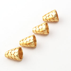 2 Strand 24k Gold Plated Designer Copper Casting Cone Beads - Jewelry - 13mmx11mm 8 Inches GPC1026 - Tucson Beads