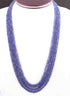 365. Ct 5 Strands Of Genuine Blue Sapphire Necklace - Faceted Rondelle Beads - Rare & Natural Sapphire Necklace - Stunning Elegant Necklace - SPB0103
