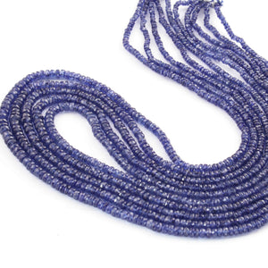 365. Ct 5 Strands Of Genuine Blue Sapphire Necklace - Faceted Rondelle Beads - Rare & Natural Sapphire Necklace - Stunning Elegant Necklace - SPB0103 - Tucson Beads