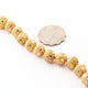 2 Strands 24k Gold Plated Copper Casting Designer Round Beads - 11mm - Jewelry Making - 8 Inches GPC133 - Tucson Beads