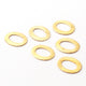 10 PCS Finest Quality Golden Oval Round Charm  24k Gold Plated 18mmx14mm  GPC568 - Tucson Beads