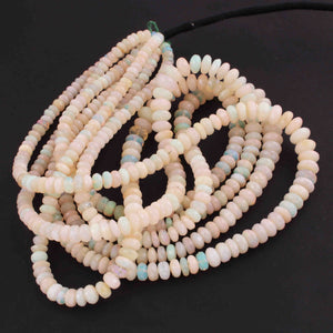 1 Long Strand Ethiopian Welo Opal Faceted Rondelles - Ethiopian Roundelles Beads 5mm-8mm 16 Inches long BR0864 - Tucson Beads