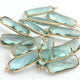 6 Pcs Apatite 24k Gold Plated Faceted Rectangle Shape Pendant -30mmx11mm- PC1087 - Tucson Beads