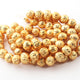 2 Strands 24k Gold Plated Designer Copper Casting Ball Beads - 12mm - Jewelry - 7.5 Inches GPC1037 - Tucson Beads