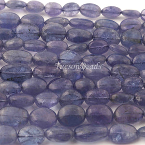 1 Long Strand Tenzanite  Smooth Briolettes -Oval Shape Briolettes - 4mmx6mm-11mmx7mm - 16 Inches BR0100 - Tucson Beads