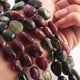 1 Strand Multi Tourmaline Smooth Briolettes  - Assorted Shape Briolettes  15mmx13mm - 17 Inches BR0104 - Tucson Beads