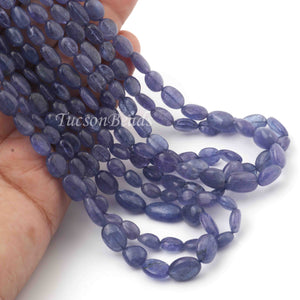 1 Long Strand Tenzanite  Smooth Briolettes -Oval Shape Briolettes - 4mmx6mm-11mmx7mm - 16 Inches BR0100 - Tucson Beads
